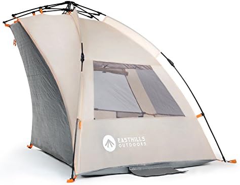 Easthills Outdoors Instant Shader Extended Easy Up Beach Tent Sun Shelter - Extended Zippered Porch Included