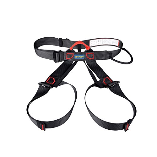 Susada Harness Seat Belts Sitting Safety Outdoor Rock Climbing Rappelling Tool with Bag (Black)
