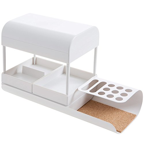 besky DIY Assemble Cute Cat Pen Pencil Storage Box Cosmetic Holder Desktop Organizer for Home Office