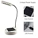 Anpress Flexible Gooseneck Style 4-LED Mini Solar Table Lamp / PC USB Charger LED Portable Lamp / Solar Bulbs Light / Solar Indoor Reading lighting (White)