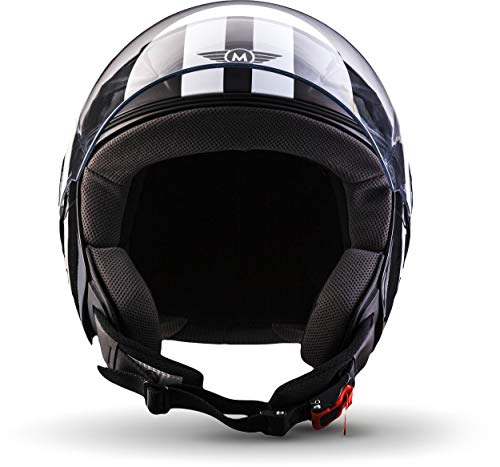 MOTO Helmets® U52"Racing Black" · Jet-helm · motorhelm scooter helm Bobber bromfiets helm chopper retro cruiser vintage pilot biker helm · ECE vizier snelsluiting tas L (59-60cm) - Image 8