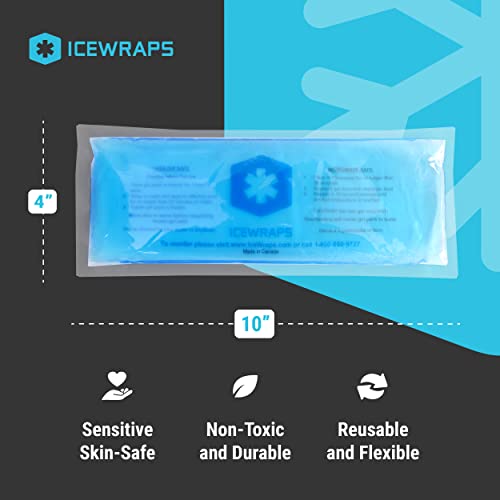 ICEWRAPS 4"x10" Reusable Perineal Ice Packs for Postpartum Recovery