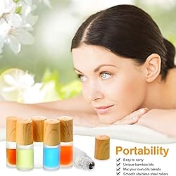 10 Piece Frosted Glass Roller Bottle Bulk with