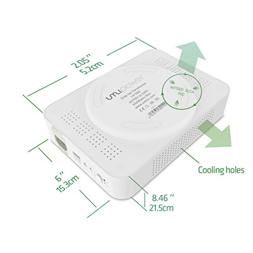 UMI 110V to 220V Step Up Voltage Converter 500Watts (LX-500) with wireless charging and USB port For China and Euro Appliances - Thumbnail 3