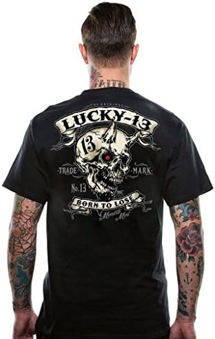 Lucky 13 Evil Skull T-Shirt Black