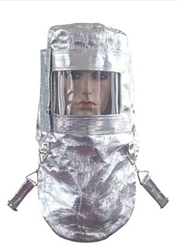 Heat Resistant 800 Degree Aluminized Fireman’s Hood W/Polycarbonate Protective Visor Mask