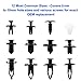 HongDiXiang 365 Pcs Auto Body Retainer Clips Plastic Fasteners Push Rivets Clips Set Tailgate Handle Rod Clip Door Trim Panel Clips with 1 Plastic Fastener Remover for GM Ford Chevy Toyota