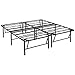 Amazon Basics Bed Frame with Storage, Foldable Metal Platform, Sturdy Steel, No Box Spring Needed, 18 Inches High, Tool-Free Setup, King Size, Black