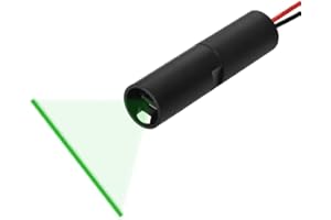 QUARTON Green Line Laser Module 520 nm, Class 1, 3~6 VDC, >90° Fan Angle Focused at 10 m, 1~20 meters working distance, VLM-520-55 LPT, Industrial Alignment for Automation & Machine Vision – Made in Taiwan