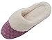 ULTRAIDEAS Women's Lamb-hug Comfy Fleece House Slippers Memory Foam, Slip-on House Shoes Indoor Outdoor (Purple, Size 7-8)