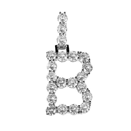 Lutos Unisex Iced Out Hip Hop Gold Rhinestone Bubble Dripping Letter A to Z Tennis Chain Necklace 20 Inch/18Inch