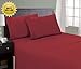 HC COLLECTION 1800 Series Microfiber Sheet & Pillow Case Set(King, Burgundy)