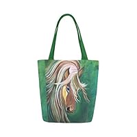 Tote Bag Shoulder Canvas Horse Bag Purse Equestrian for Women Girls