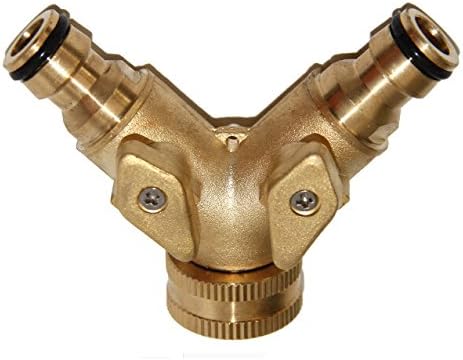 Veroda Tap Connector For Water Hose Splitter Sprinkler Brass Two Way