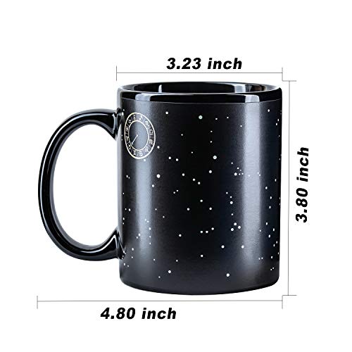Constellation Mug 12 OZ Color Changing Mug Ceramic Magic Heat Changing Coffee Mug Novelty Christmas Gifts - Aquarius