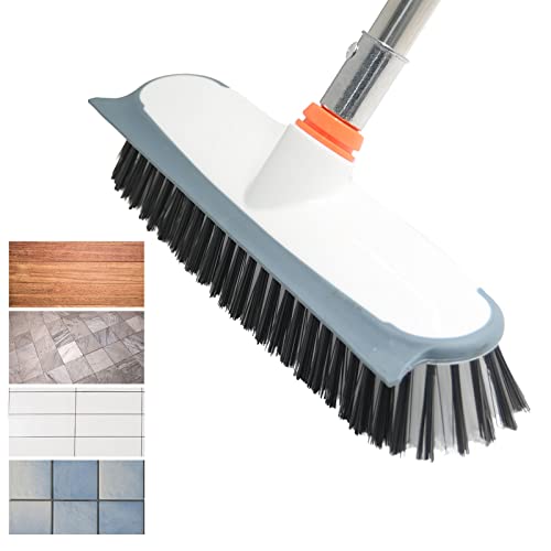 Heavy Duty Floor Scrub Brush with Long Handle,BITOPE 12\