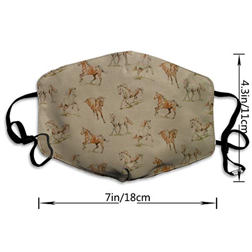 Sam-Uncle Anti Dust Face Mouth Cover Mask Horse Art Picture Anti Pollution Breath Healthy Mask