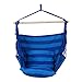 ZENY Hanging Rope Hammock Chair Patio Porch Swing Seat w/2 Seat Cushions 265 Lbs Capacity, Blue Stripe