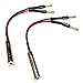 CESS-020 1/4 Inch TS to Dual Banana Plug Speaker Adaptor, 6 Inch - Mono 6.35mm Female Jack to Banana Cable - 2 Pack