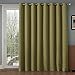 Rose Home Fashion Blackout Sliding Door Curtains, Room Darkening Thermal Insulated Curtains for Living Room Bedroom, Sliding Glass Door Drapes, 1 Panel, W100 x L84, Olive