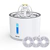 Aerb-Cat-Water-Fountain-Pet-Drinking-Fountain-Cat-Fountain-Ultra-Quiet-with-Night-light-and-3-Carbon-Filters-24L Aerb Cat Water Fountain, Pet Drinking Fountain: Cat Fountain Ultra-Quiet with Night light and 3 Carbon Filters, 2.4L