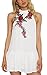 Angashion Women's Cocktail Dress Midi Floral Embroidered Sleeveless Dress