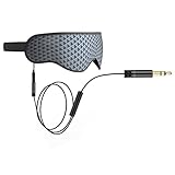 iBREK Sleep Headphones & Travel Bag, Dismountable Washable Sleeping Eye Mask Headphones with Volume Control for Sleeping, AirTravel, Snoring, Insomnia, Meditation and Relaxation-Black