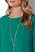 Kissky Women's Solid Concert 3/4 Sleeve Twin Pockets Shirt Loose Tshit Dress