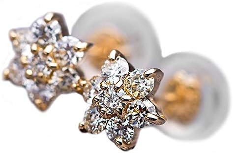 ダイヤモンドピアス H C 0 3ct K18 イエローゴールド 0 3カラット 花 フラワーモチーフ ピアス 鑑別カード付き ファッション ピアス イヤリング 天然石 ダイヤモンド Top1 Ds Sd5 Ah 独自簡易包装 Pr365 Hr