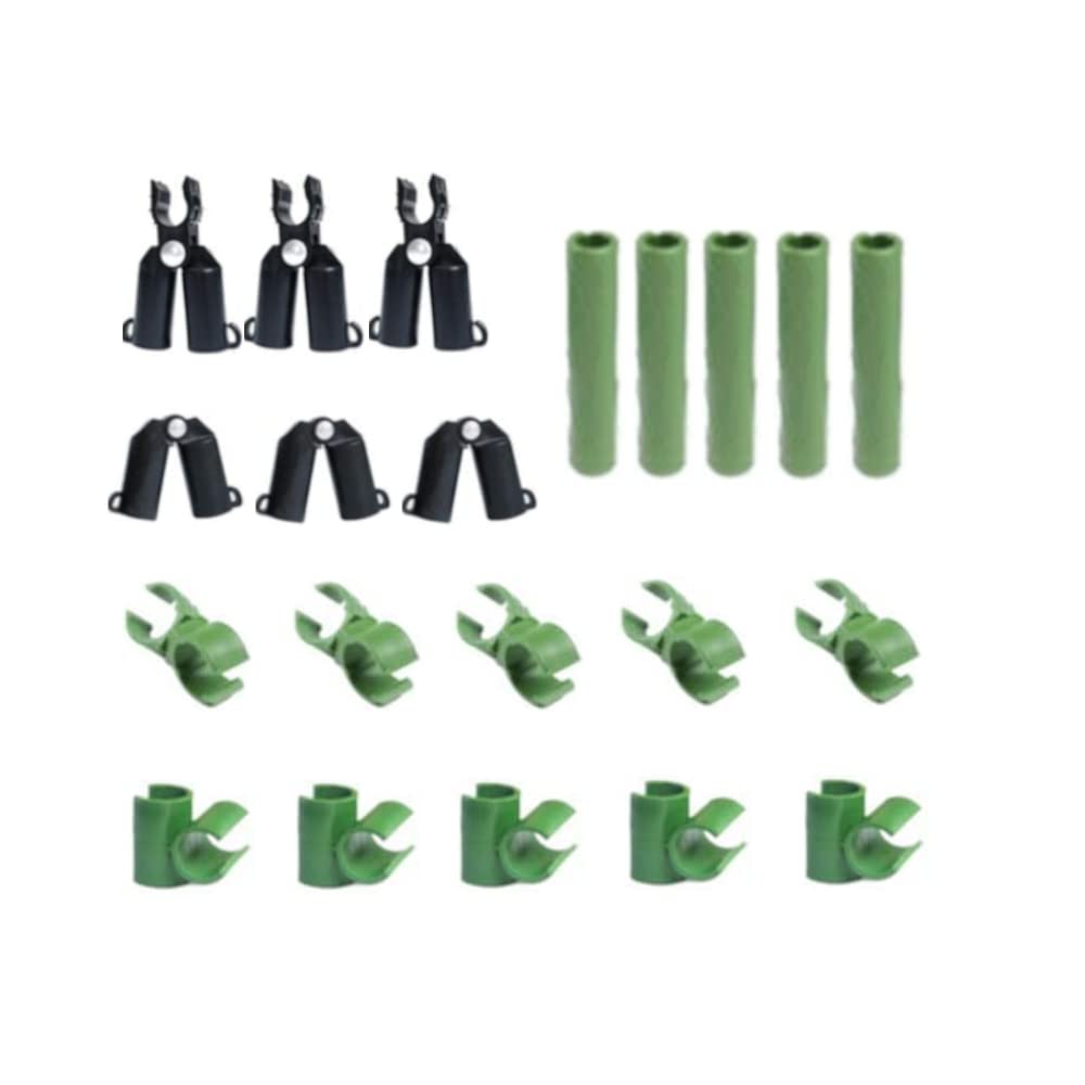 Bykswil 21Pcs Adjustable Plant Trellis Connector Clip - Plastic Plant Stakes Garden Connecting Joint Buckle Clip 20mm
