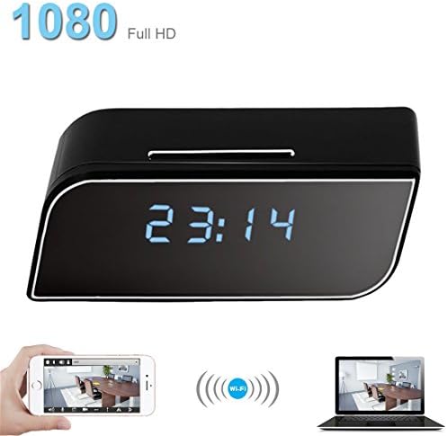 Pelay WiFi Hidden Camera Alarm Clock HD 1080P Spy Security Camera Motion Detection Alerts Night Version Wireless Real Time Monitor by Nanny Cam