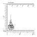WithLoveSilver 925 Sterling Silver Classic Scottish Thistle Simulated Cubic Zirconia Heart Dangle Earrings