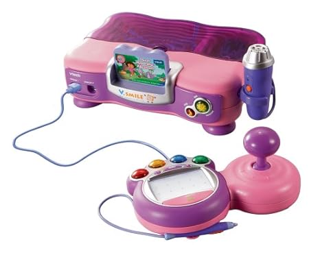 Vtech 80-075254 - V.Smile Lernkonsole pink inkl. V.Smile Lernspiel Dora