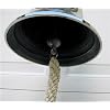 Ships-Bell-large-aluminum-Polished-Nickel-Finish-w-Mount-Bracket