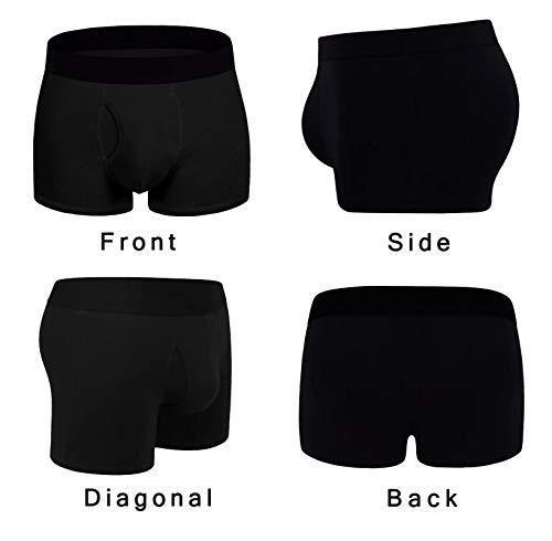 ADOLPH Men's Boxer Briefs 5 Pack No Ride-up Breathable Comfortable Cotton Sport Underwear - Thumbnail 3