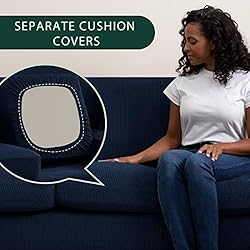 CHUN YI 4 Pieces Stretch Sofa Cover for 3 Seater