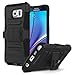 Galaxy Note 5 Case, MoKo Shock Absorbing Hard Cover Ultra Protective Heavy Duty Case with Holster Belt Clip + Built-in Kickstand for Samsung Galaxy Note 5 5.7 Inch (2015) - Black