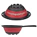 Juvale Collapsible Colander/Silicone Pasta & Vegetable Strainer - 2 Piece Set - Red, Small: 7