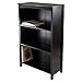Winsome Terrace Shelving, 6 Small Basket, Dark Espresso