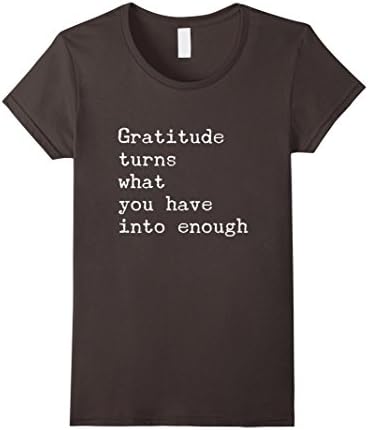 Women's Positive Thinking Gratitude T-shirt Large Asphalt