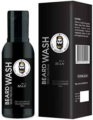 THE GOLDEN BEARD - Beard Wash (With Aloevera & Menthol) - 50ML