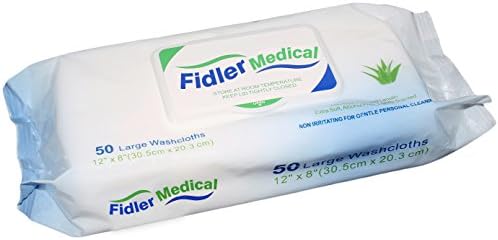 Adult Wet Wipes with Aloe Vera 50/Pack 12" X 8" Soft-pack Flip-top, Alcohol Free (1)