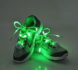 Flammi LED Nylon Shoelaces Light Up Shoe Laces with 3 Modes in 5 Colors Disco Flash Lighting the Night for Party Hip-hop Dancing Cycling Hiking Skating--Type C