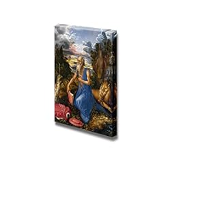 St Jerome in The Wilderness by Albrecht Durer - Canvas Print Wall Art Famous Painting Reproduction - 18" x 12"