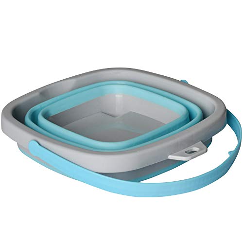 image for Playkidz Collapsible Bucket Set [3] Compact 2-Liter Silicone Folding P