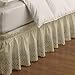 EASY FIT Eyelet Elastic Wrap Around Bed Skirt, Easy On/Off Dust Ruffle (18 Inch Drop), Queen/King, Ivory