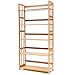 Bookcase Multifunctional Storage Rack 5 Tier Bookshelf Bamboo Natural
