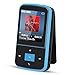 AGPTEK 16GB Clip MP3 Player with Bluetooth 4.0, Wearable Portable Music Player with Sweatproof Silicone Case and Sport Armband Expandable Up to 128GB, Blue, G15