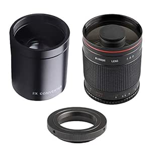 F Fityle 500mm f / 8 Lente de Espejo Telefoto con Teleconvertidor ...