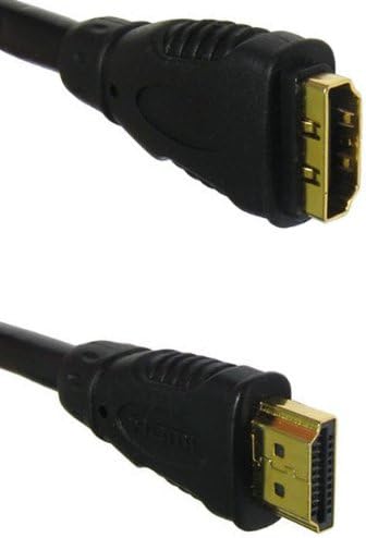 World of Data 2m HDMI Extension Cable - Pro Spec (100% Copper Wire & OFC Oxygen Free Copper) ~ 24k Gold Plated ~ 1080p ~ v1.3 ~ Audio & Video ~ Full HD ~ Male to Female ~ AV